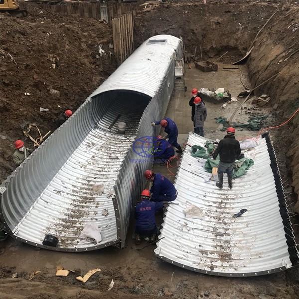 box culvert made from corrugated steel plate